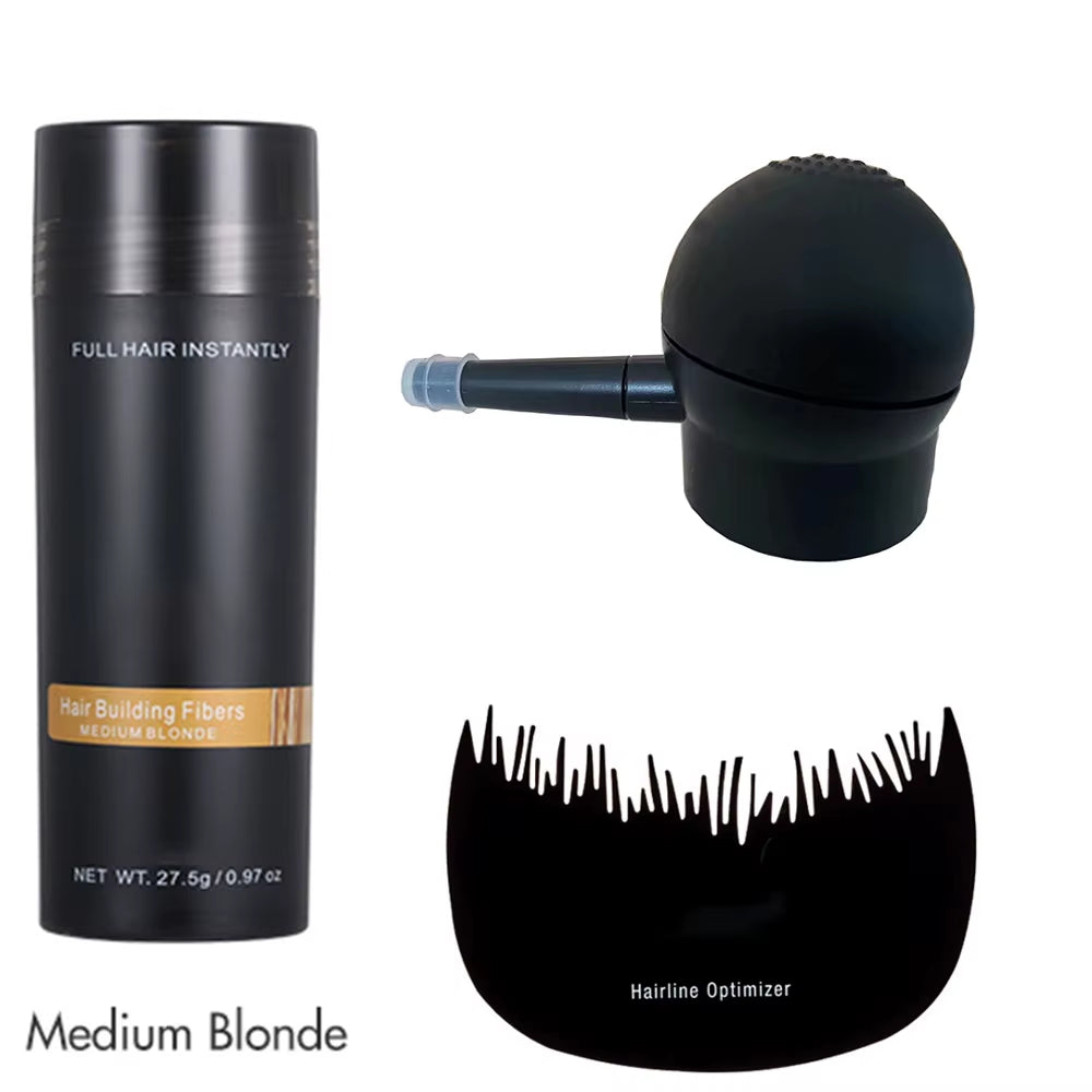 Hair Fibers Keratin Spray Hair Building Fibers 27.5G Instant Powders Spray Applicator Comb Kit/Set