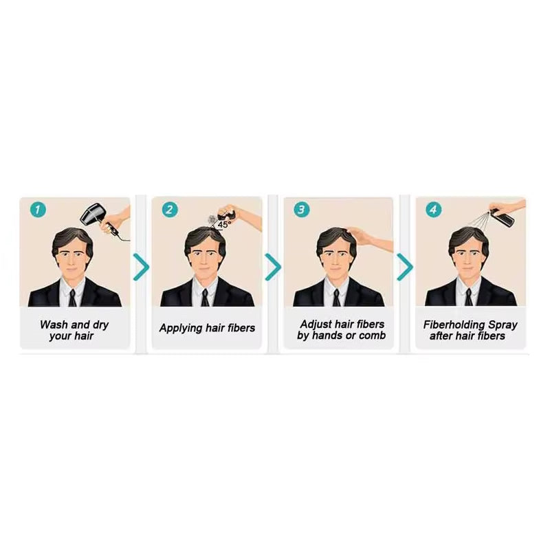 Hair Fibers Keratin Spray Hair Building Fibers 27.5G Instant Powders Spray Applicator Comb Kit/Set