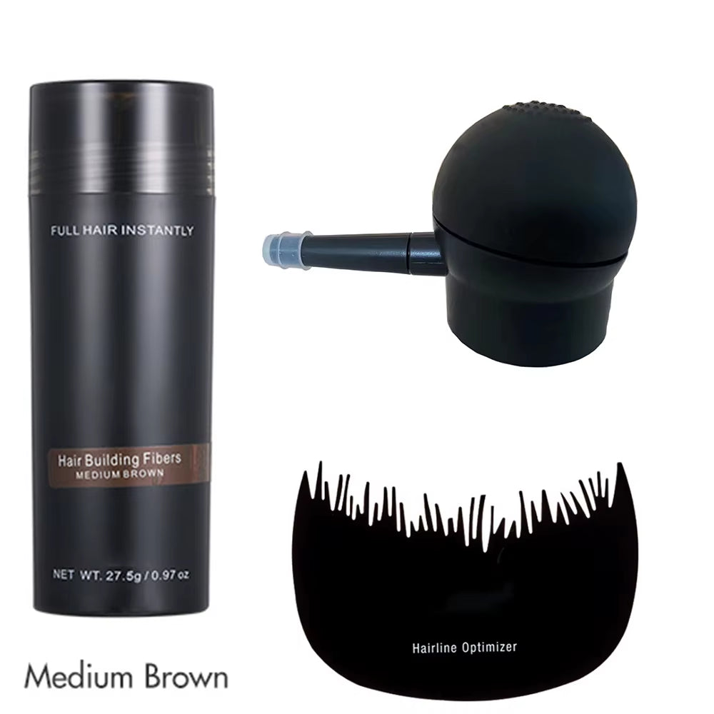 Hair Fibers Keratin Spray Hair Building Fibers 27.5G Instant Powders Spray Applicator Comb Kit/Set