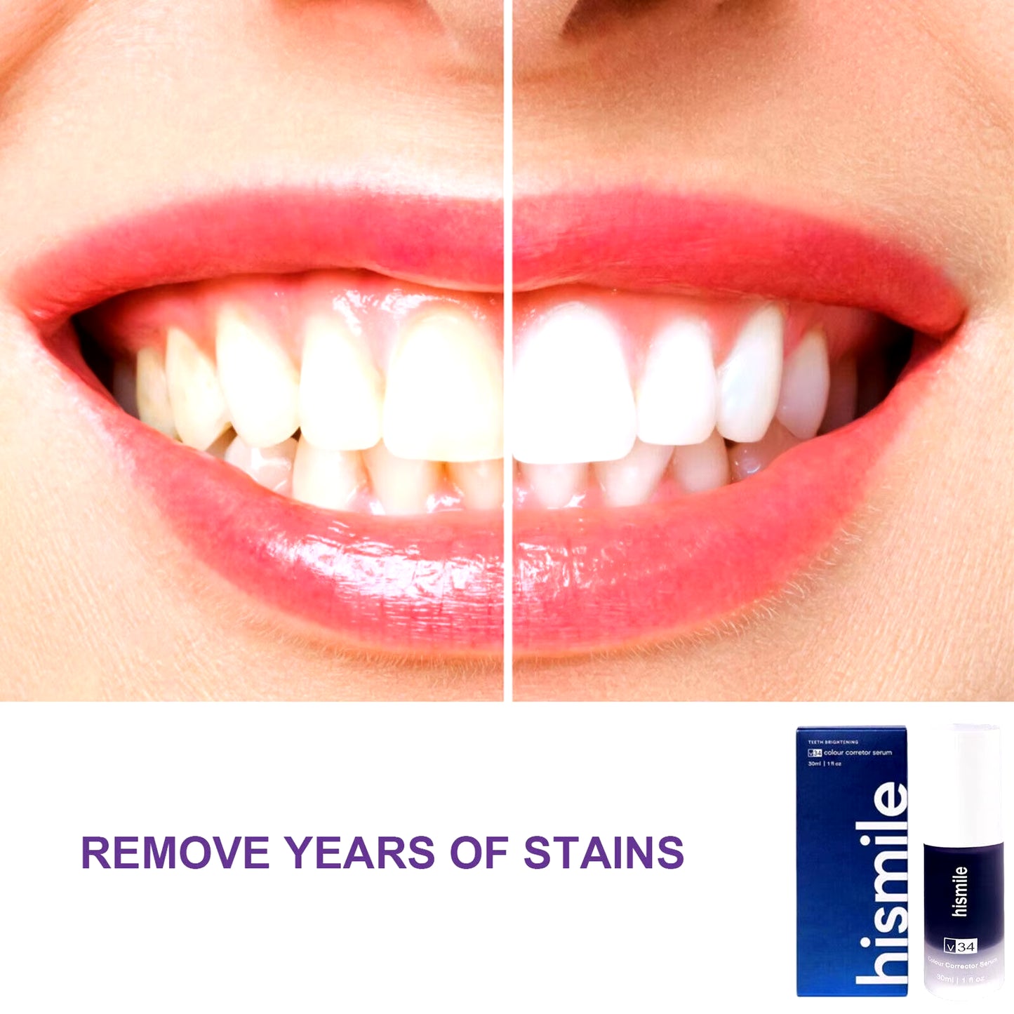 30ml Purple Teeth Whitening Toothpaste - Gentle Formula for Sensitive Teeth, Achieve Brilliant White Smile!