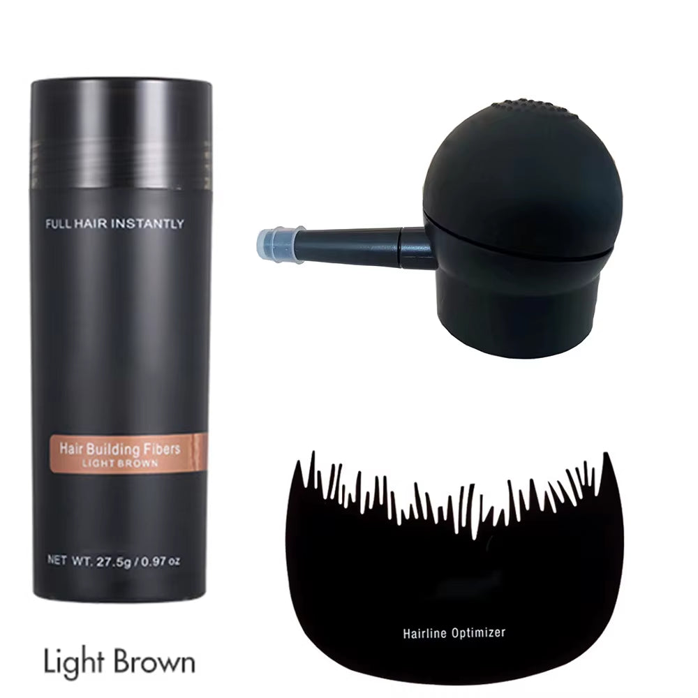 Hair Fibers Keratin Spray Hair Building Fibers 27.5G Instant Powders Spray Applicator Comb Kit/Set