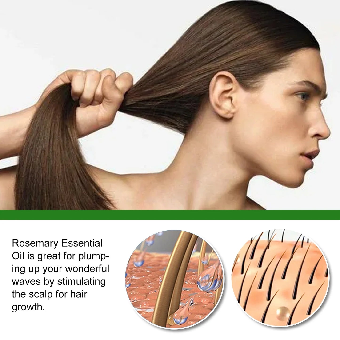 2 Pack Rosemary Oil for Hair Growth & Skin Care,Organic Rosemary , Natural Rosemary Oil for Hair Loss Treatment, Stimulates Hair Growth, Scalp Massager