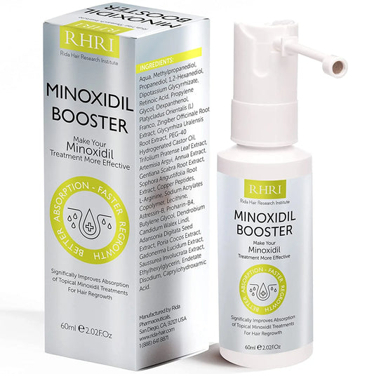 Minoxidil Booster Spray Treatment Hair Loss I Topical Minoxidil Response Activator for Hair Regrowth with Enzymes and Peptides I Stimulator Topical Minoxidil Treatments I Extended Nozzle Application