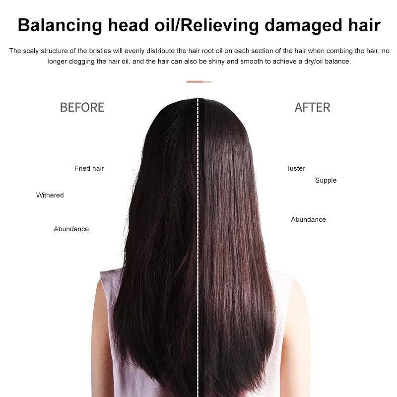 Wood Massage Hair Brush Comb for Hair Hairbrush Dry Wet Detangle Wood Combs Women Hair Beauty Care Paddle Cushion Massage Brush