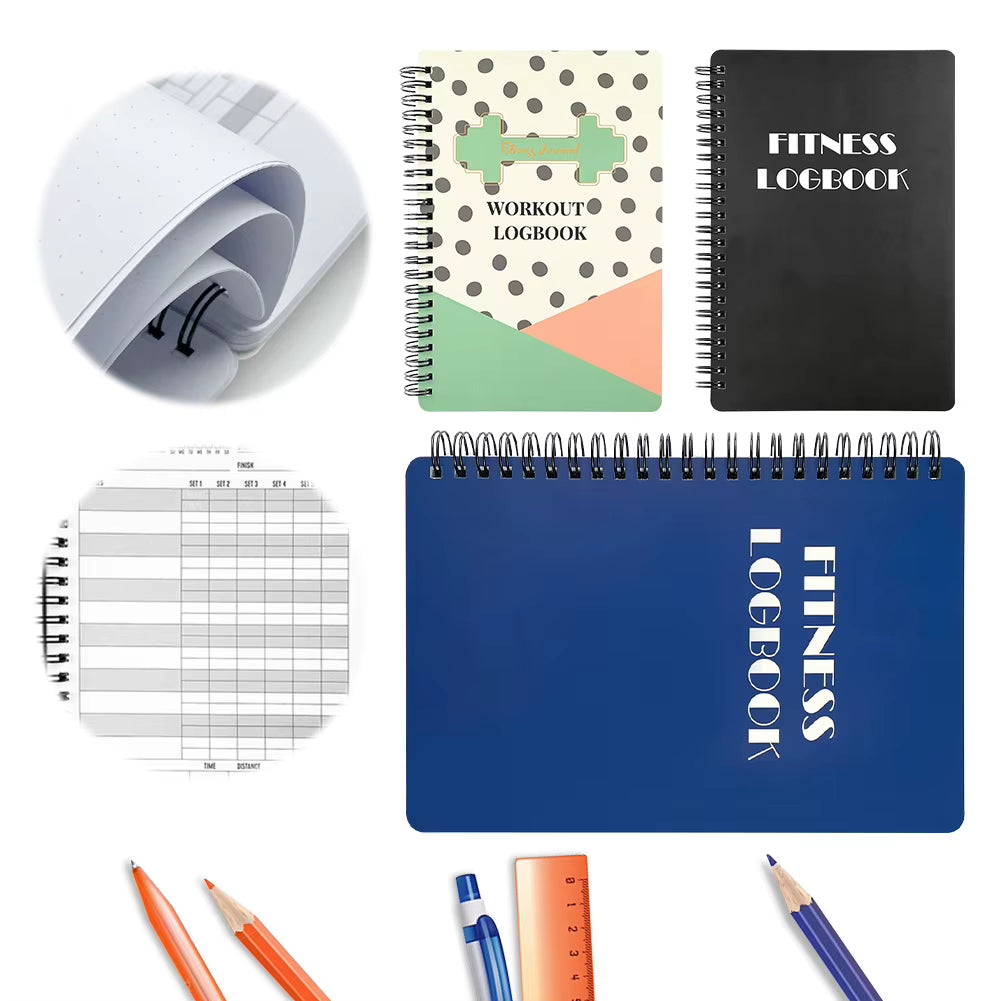 Workout Journal Coiled Planner Log Book Weight Loss Goal Tracking Workout Planner Gym Exercise Notebook for Gym & Home Workouts