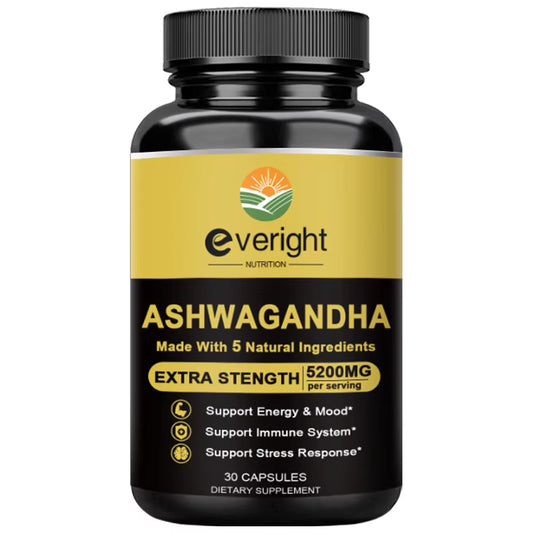 Ashwagandha Extract Capsules,Natural Health Support,5 in 1 Premium Formula Nutrition Supplement,Stress Relief and Energy Support