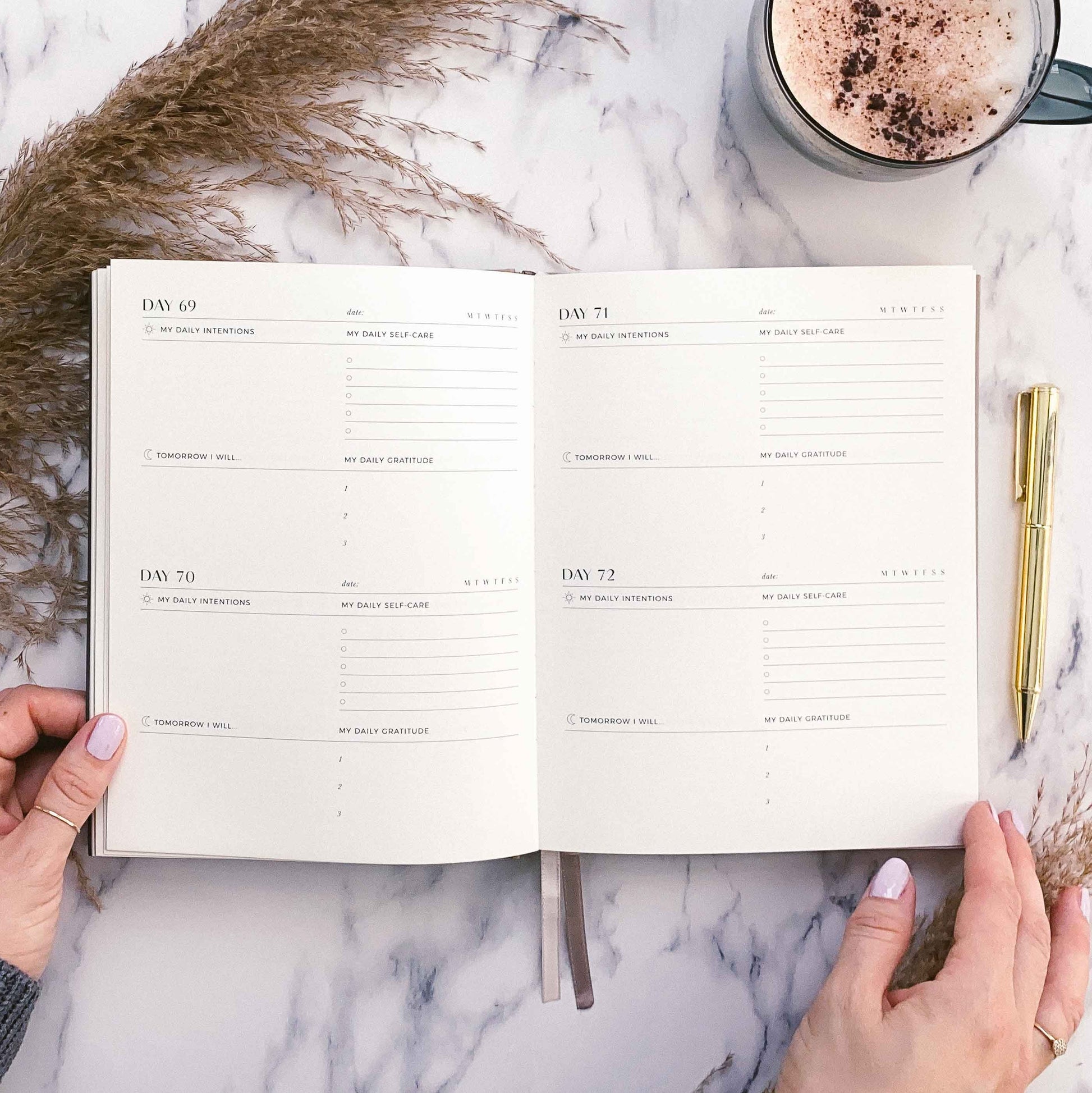 Elevate Your Wellness: My Daily Self-Care Journal (Almond) - The Perfect Luxury Gift for Her with Gratitude and Sticker Sheets